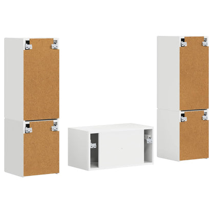vidaXL TV-Schrankset 5 pcs Weiß Holzwerkstoff