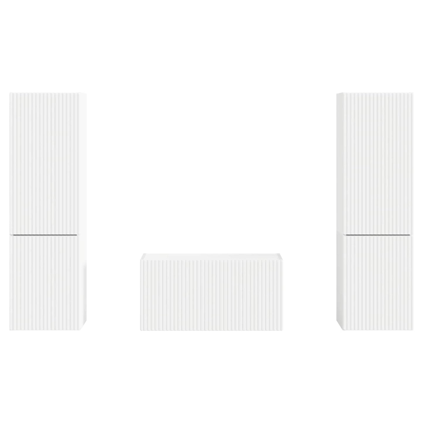 vidaXL TV-Schrankset 5 pcs Weiß Holzwerkstoff