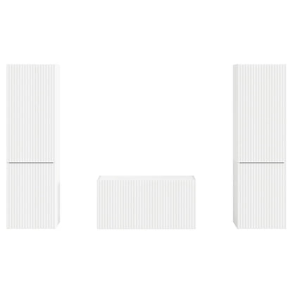 vidaXL TV-Schrankset 5 pcs Weiß Holzwerkstoff