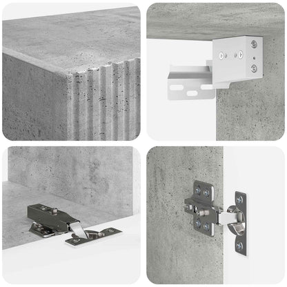 vidaXL TV-Schrankset 5 pcs Beton Grau Holzwerkstoff