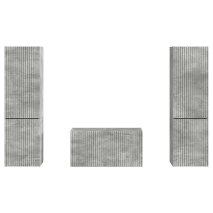 vidaXL TV-Schrankset 5 pcs Beton Grau Holzwerkstoff