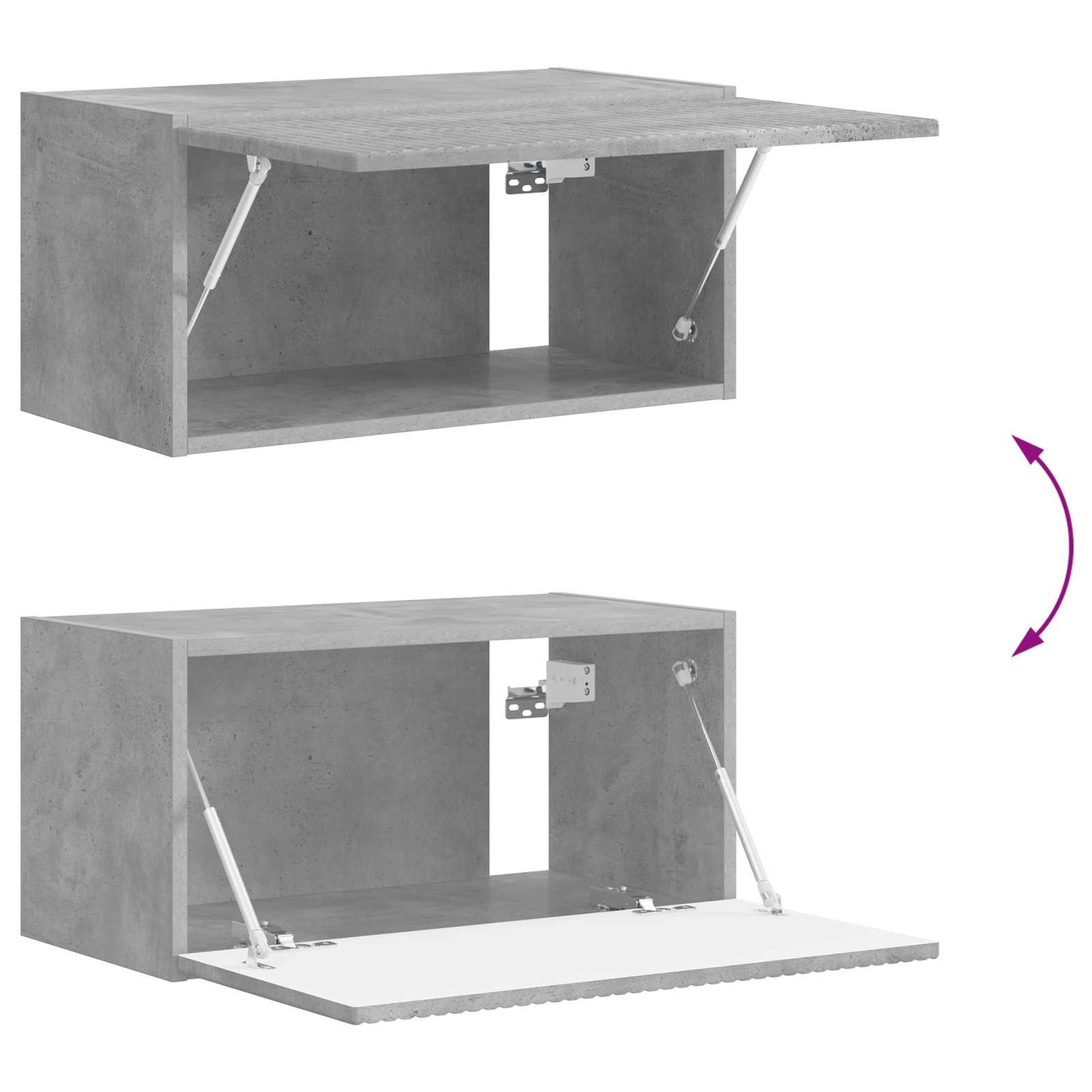 vidaXL TV-Schrankset 5 pcs Beton Grau Holzwerkstoff
