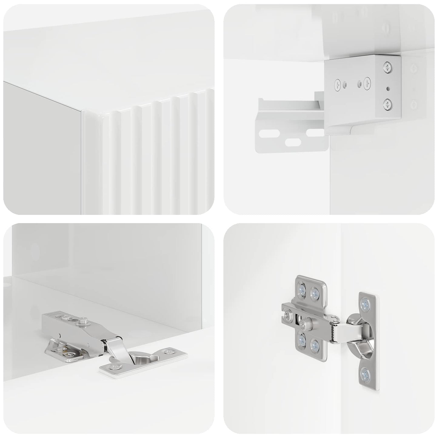 TV-Schrankset 5 pcs Hochglanz Weiß Holzwerkstoff