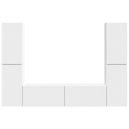 vidaXL TV-Schrankset 6 pcs Weiß Holzwerkstoff