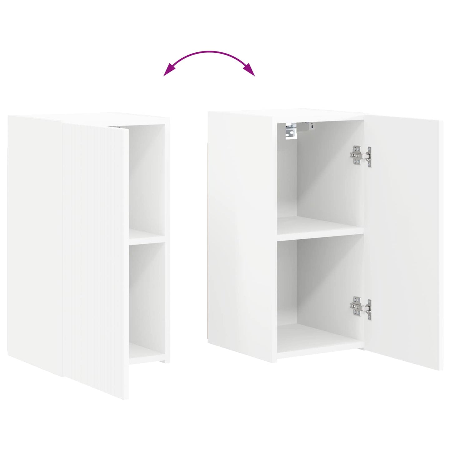 vidaXL TV-Schrankset 6 pcs Weiß Holzwerkstoff