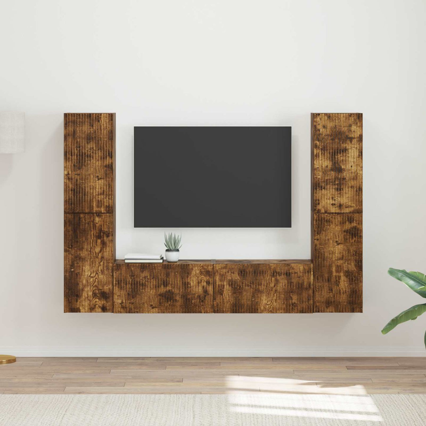 vidaXL TV-Schrankset 6 pcs Geräucherte Eiche Holzwerkstoff