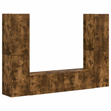 vidaXL TV-Schrankset 6 pcs Geräucherte Eiche Holzwerkstoff