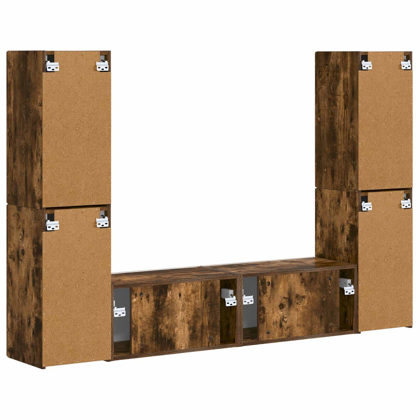 vidaXL TV-Schrankset 6 pcs Geräucherte Eiche Holzwerkstoff