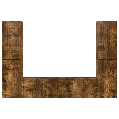 vidaXL TV-Schrankset 6 pcs Geräucherte Eiche Holzwerkstoff