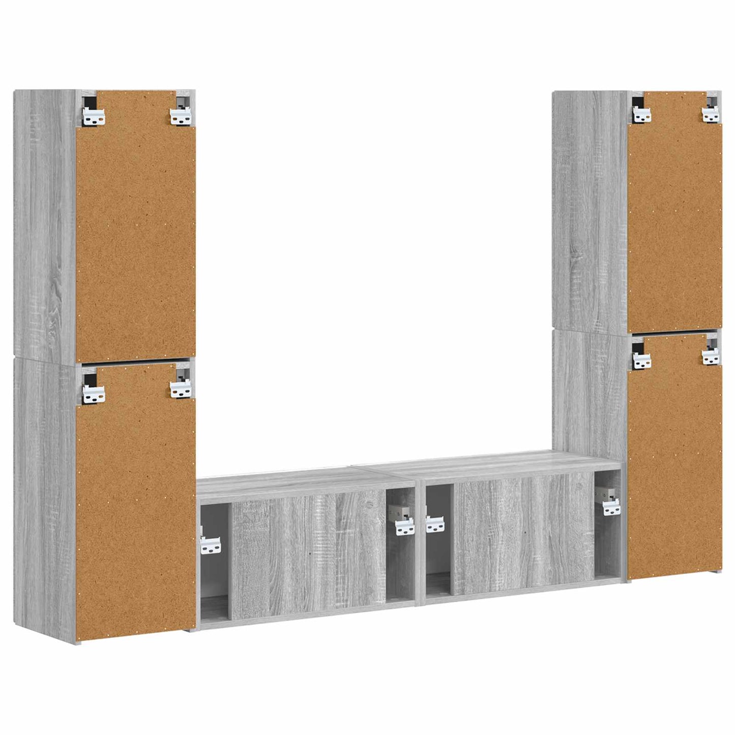 vidaXL TV-Schrankset 6 pcs Graues Sonoma Holzwerkstoff