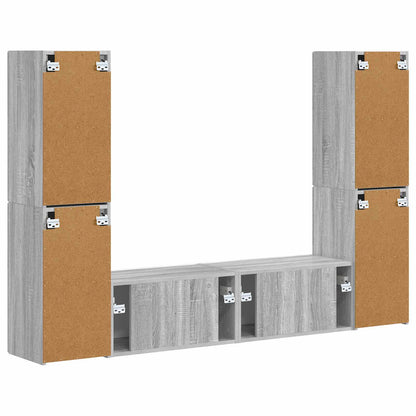 vidaXL TV-Schrankset 6 pcs Graues Sonoma Holzwerkstoff