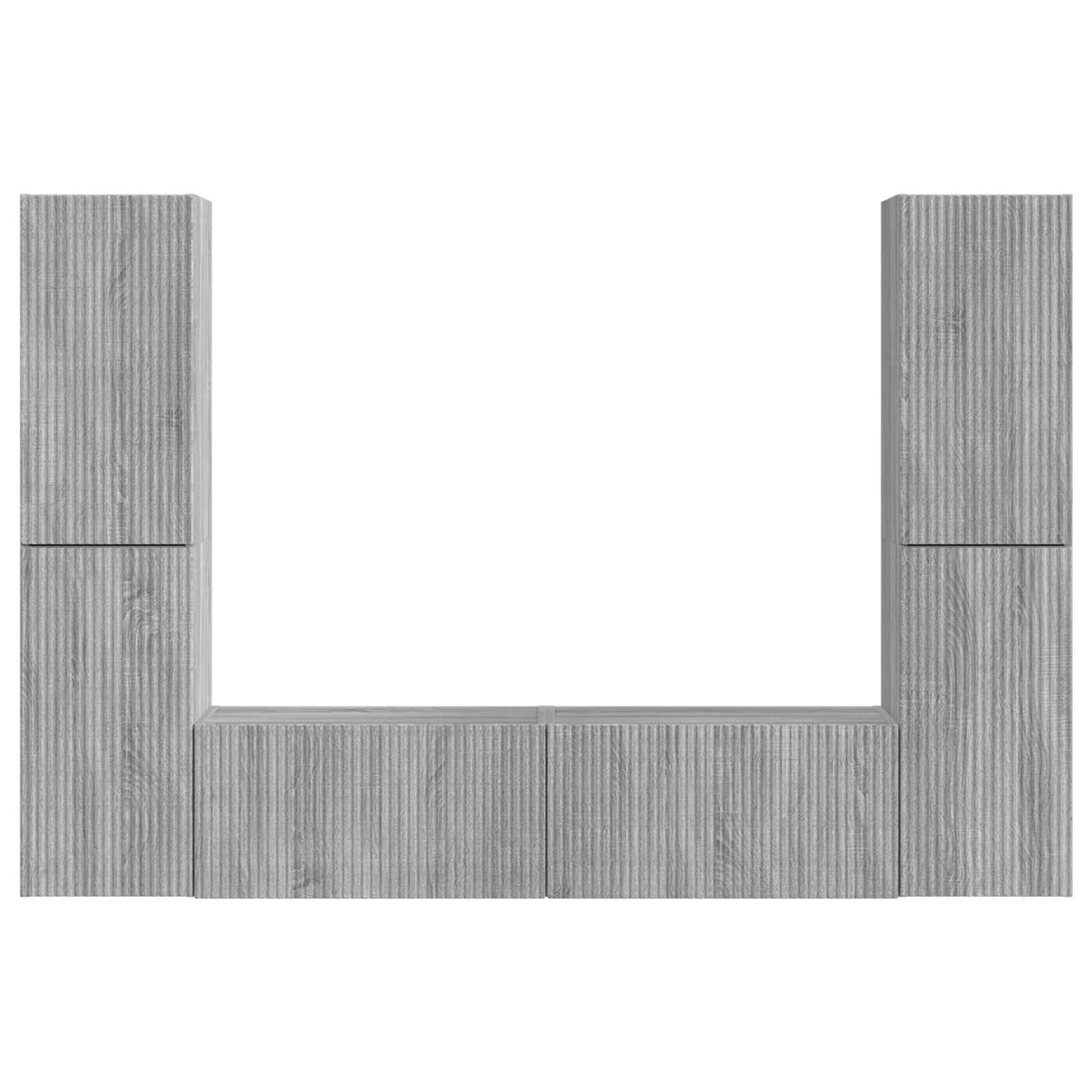 vidaXL TV-Schrankset 6 pcs Graues Sonoma Holzwerkstoff