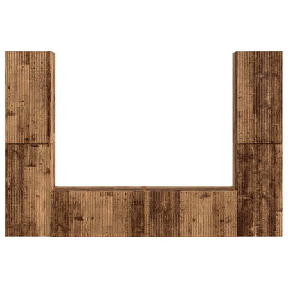 vidaXL TV-Schrankset 6 pcs Altholz Holzwerkstoff