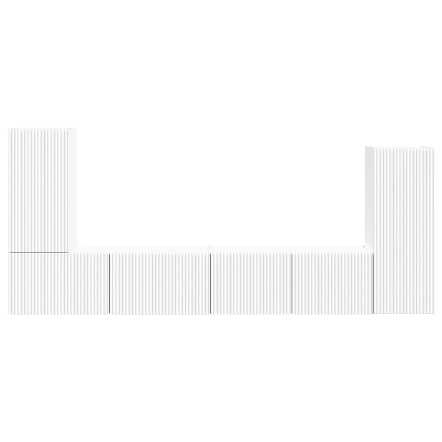 vidaXL TV-Schrankset 4 pcs Weiß Holzwerkstoff