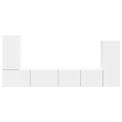 vidaXL TV-Schrankset 4 pcs Weiß Holzwerkstoff