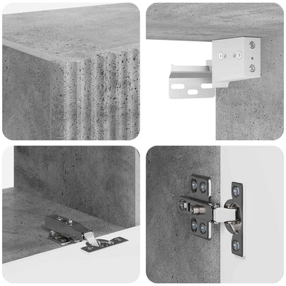 vidaXL TV-Schrankset 4 pcs Beton Grau Holzwerkstoff