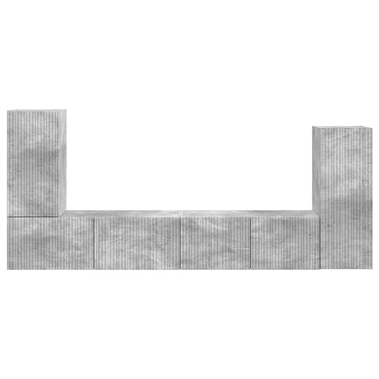 vidaXL TV-Schrankset 4 pcs Beton Grau Holzwerkstoff