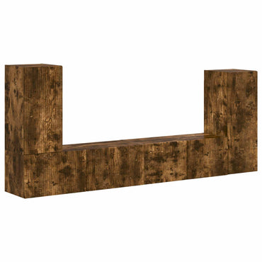 vidaXL TV-Schrankset 4 pcs Geräucherte Eiche Holzwerkstoff