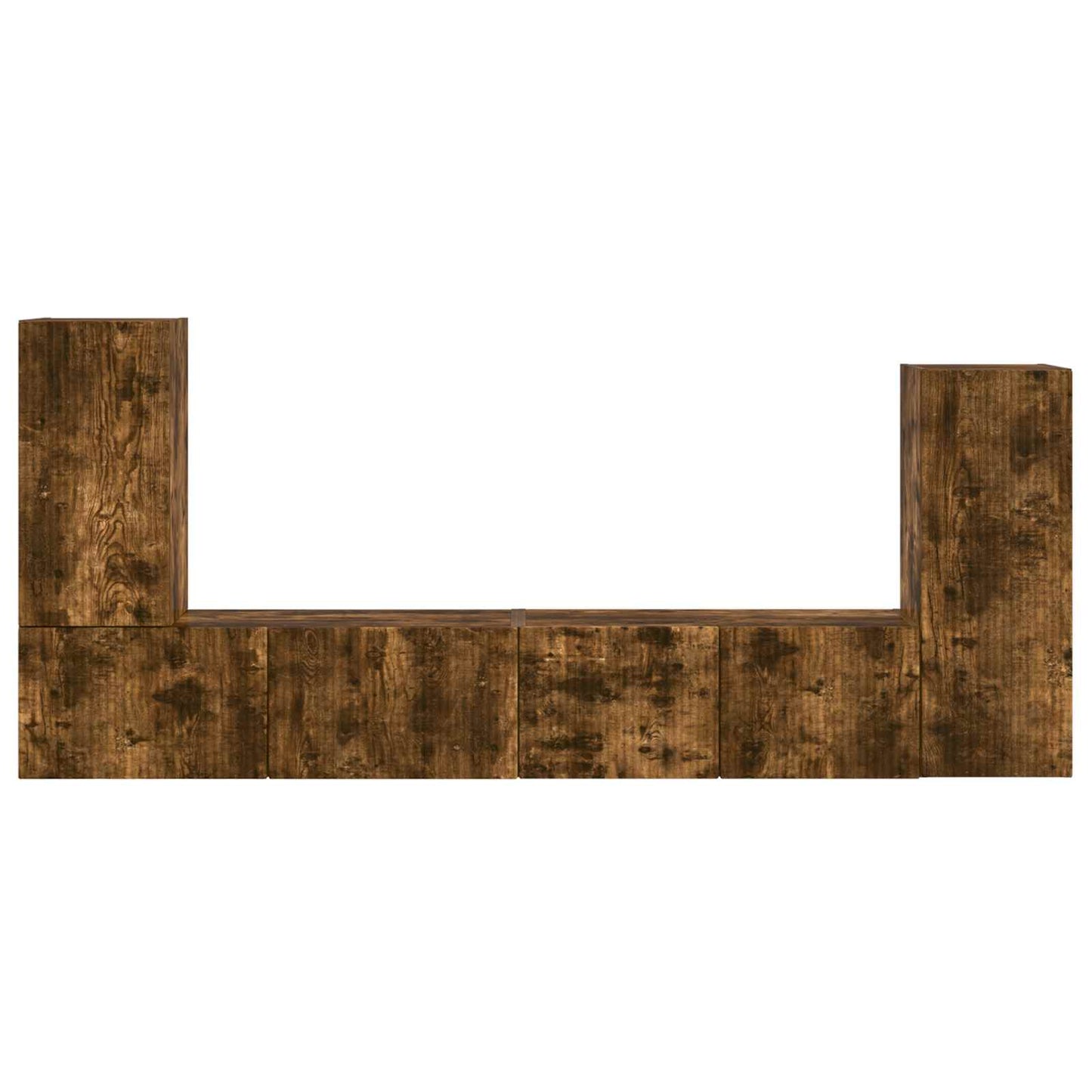 vidaXL TV-Schrankset 4 pcs Geräucherte Eiche Holzwerkstoff