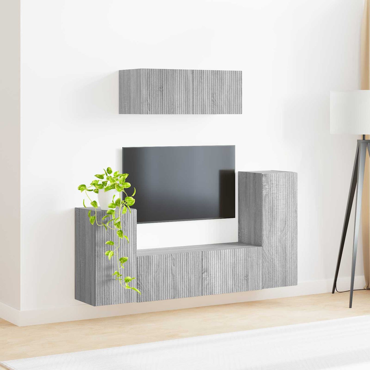 vidaXL TV-Schrankset 4 pcs Graues Sonoma Holzwerkstoff