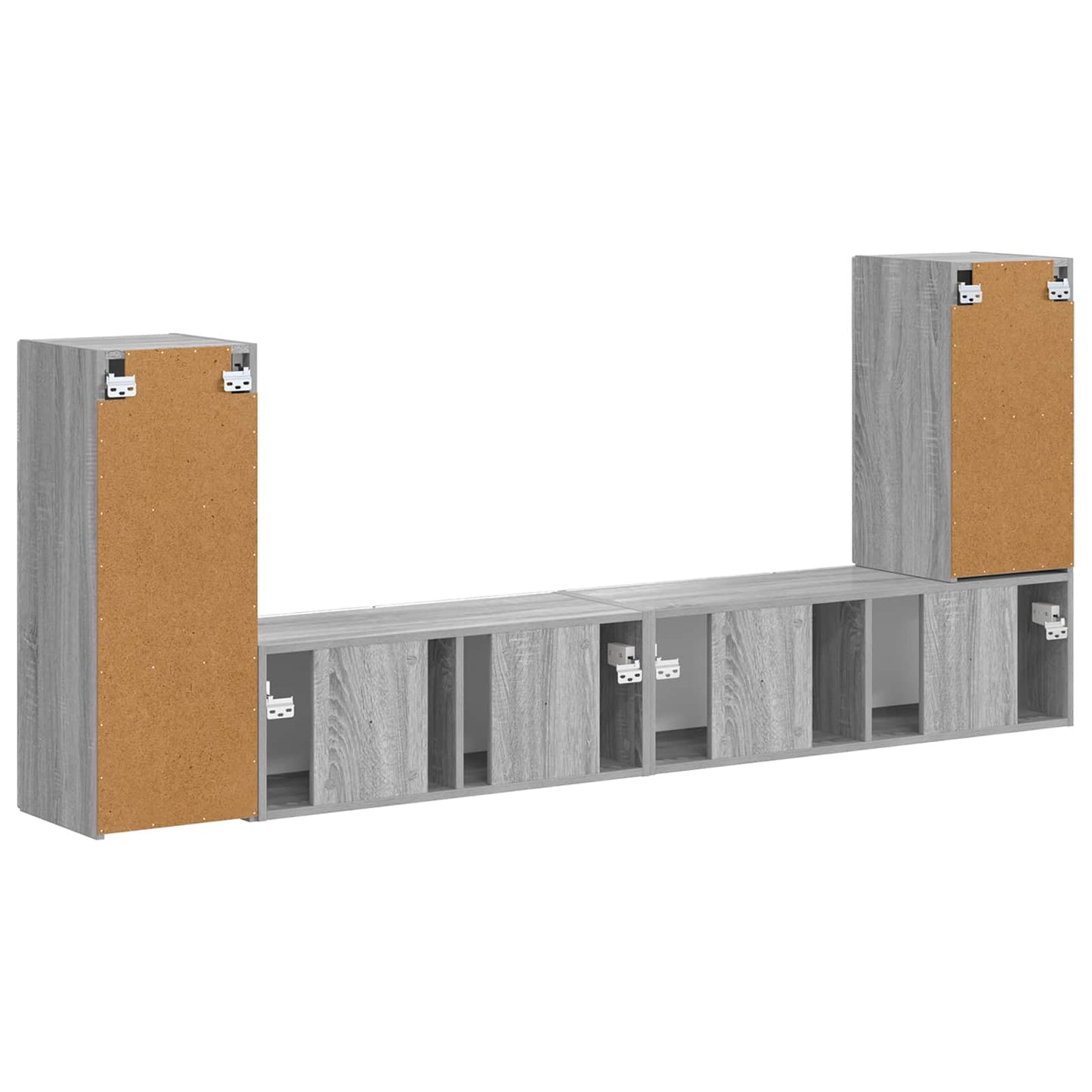 vidaXL TV-Schrankset 4 pcs Graues Sonoma Holzwerkstoff