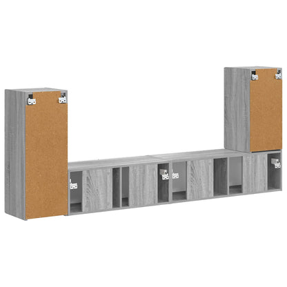 vidaXL TV-Schrankset 4 pcs Graues Sonoma Holzwerkstoff