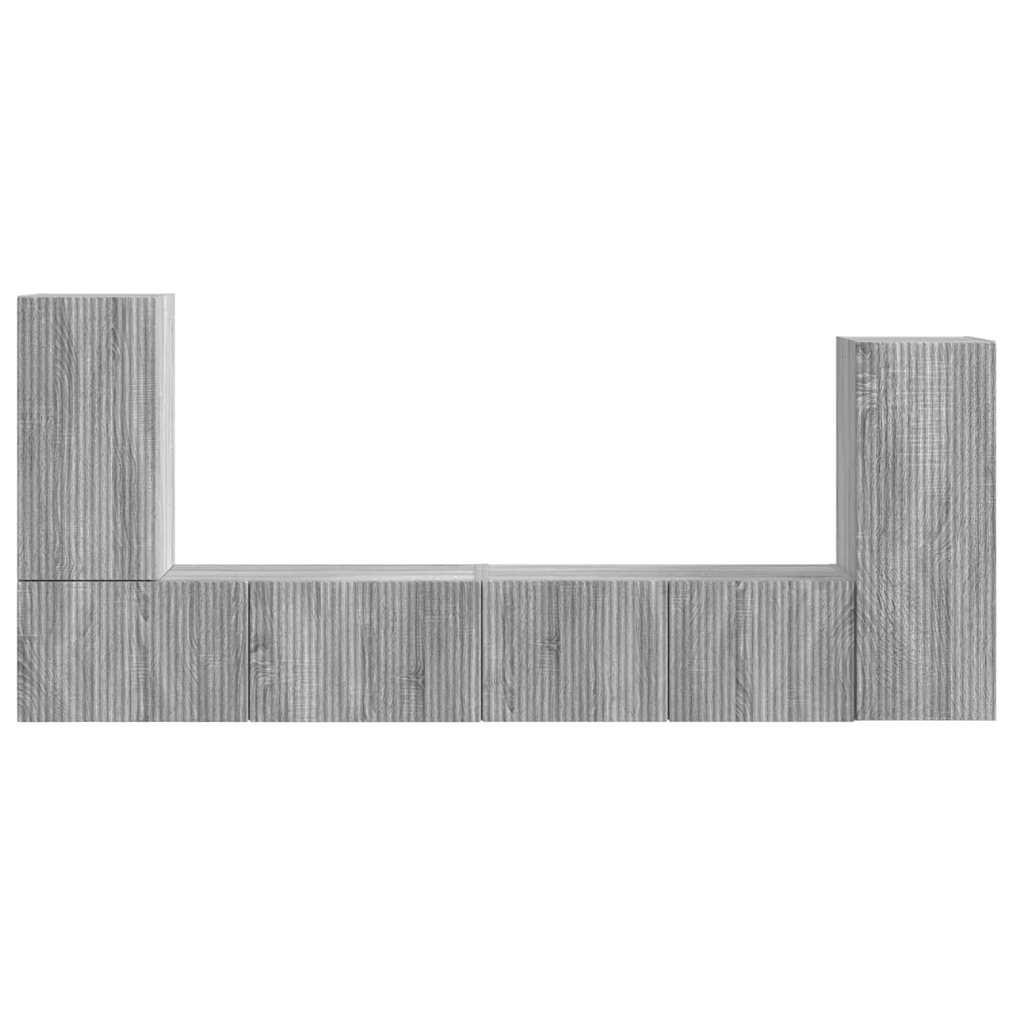 vidaXL TV-Schrankset 4 pcs Graues Sonoma Holzwerkstoff
