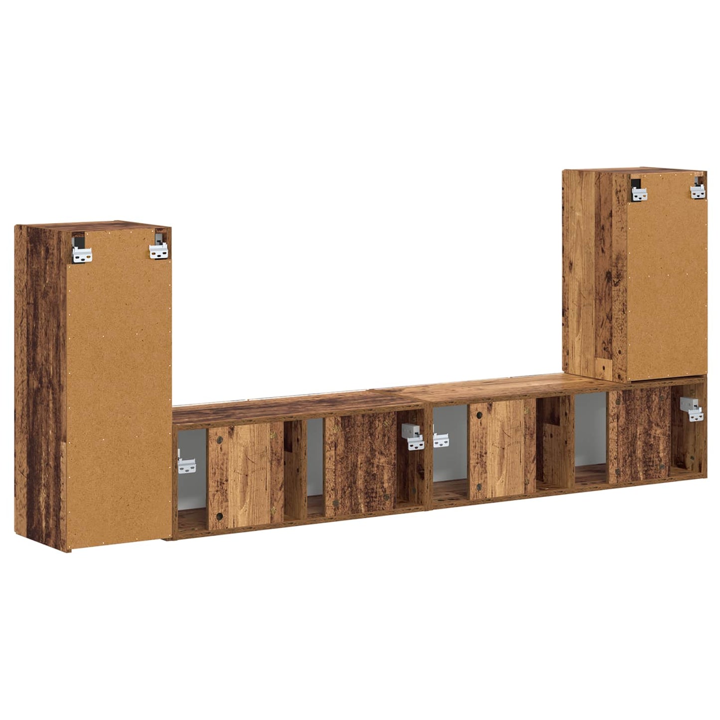 vidaXL TV-Schrankset 4 pcs Altholz Holzwerkstoff