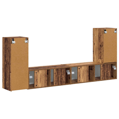 vidaXL TV-Schrankset 4 pcs Altholz Holzwerkstoff