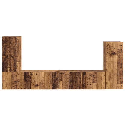 vidaXL TV-Schrankset 4 pcs Altholz Holzwerkstoff