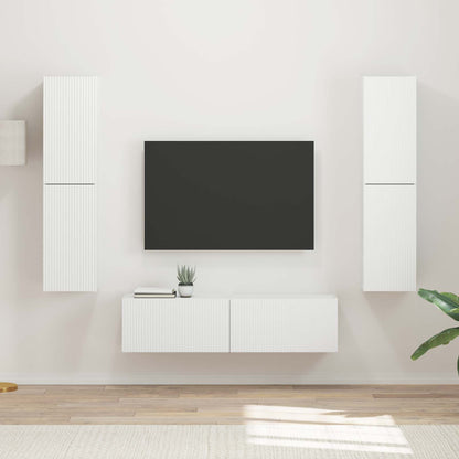 vidaXL TV-Schrankset 6 pcs Weiß Holzwerkstoff