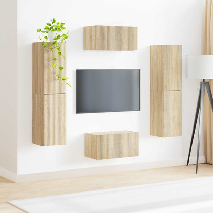 vidaXL TV-Schrankset 6 pcs Sonoma-Eiche Holzwerkstoff