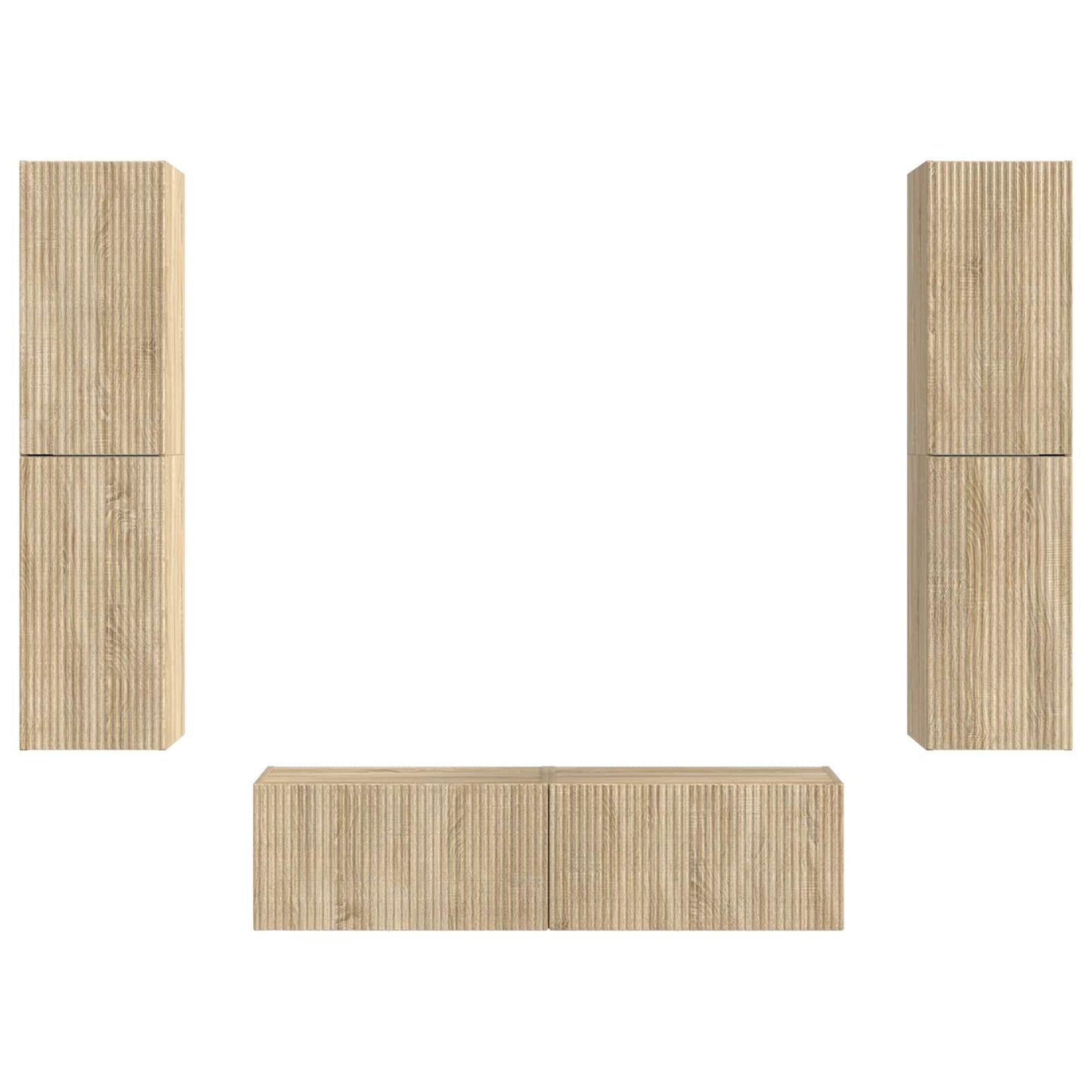 vidaXL TV-Schrankset 6 pcs Sonoma-Eiche Holzwerkstoff