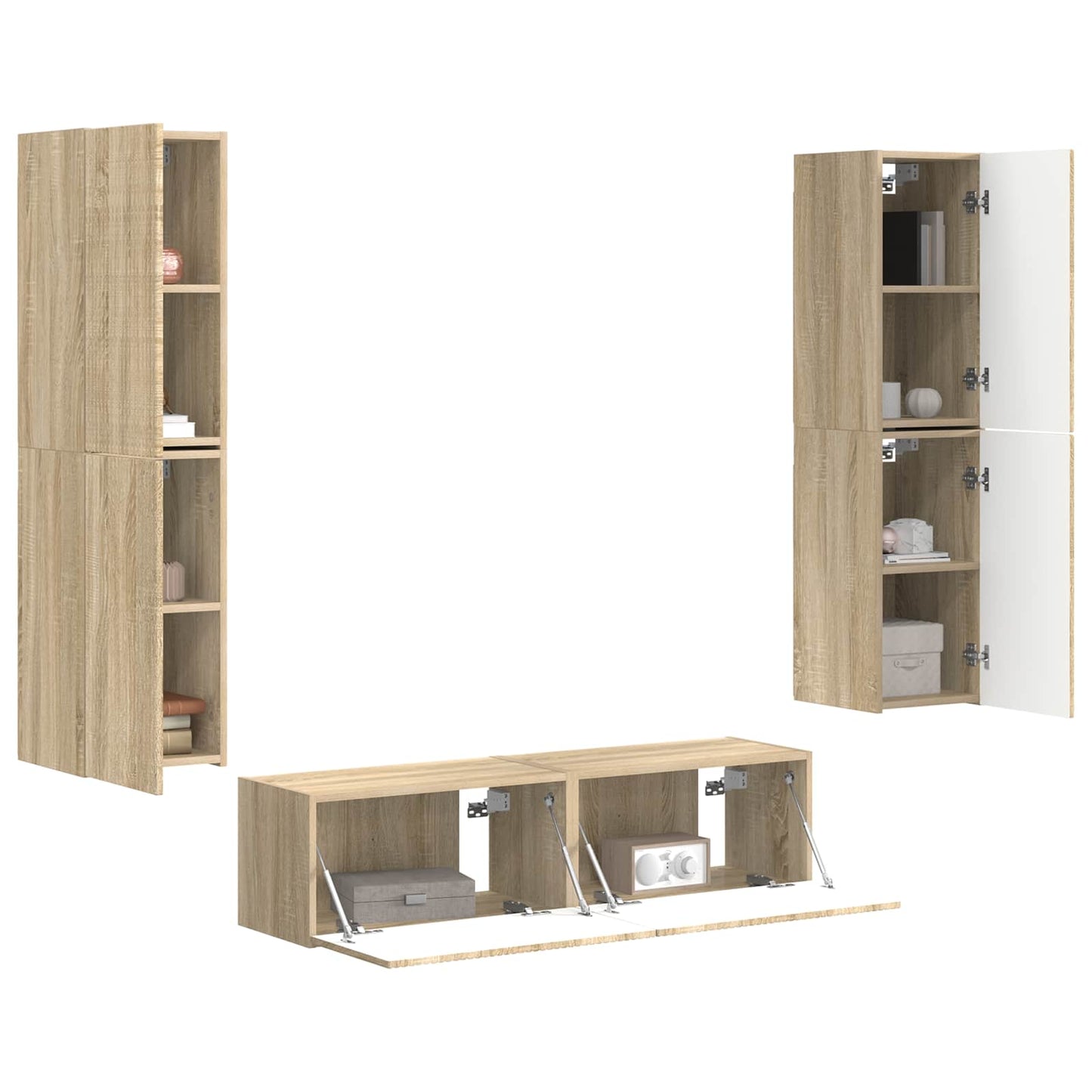 vidaXL TV-Schrankset 6 pcs Sonoma-Eiche Holzwerkstoff
