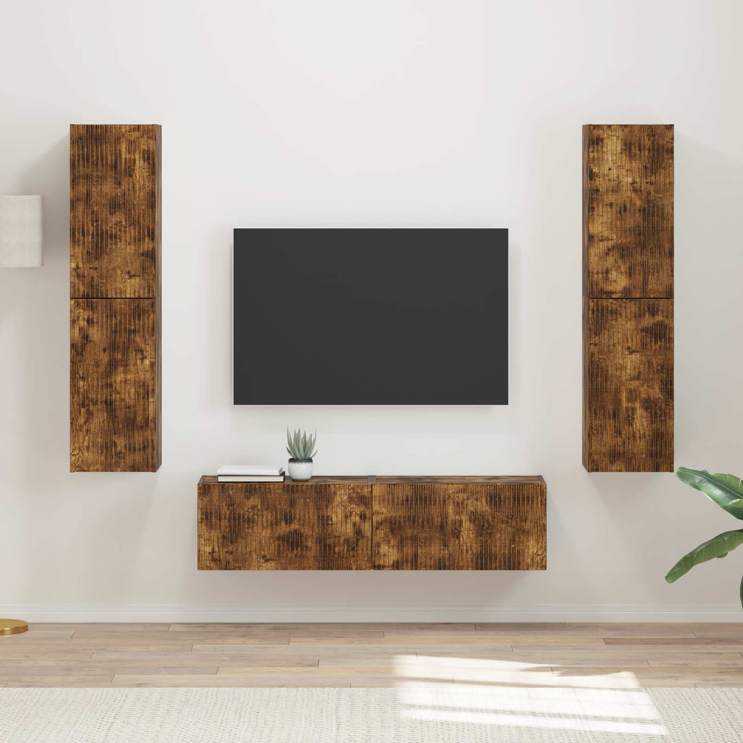 vidaXL TV-Schrankset 6 pcs Geräucherte Eiche Holzwerkstoff