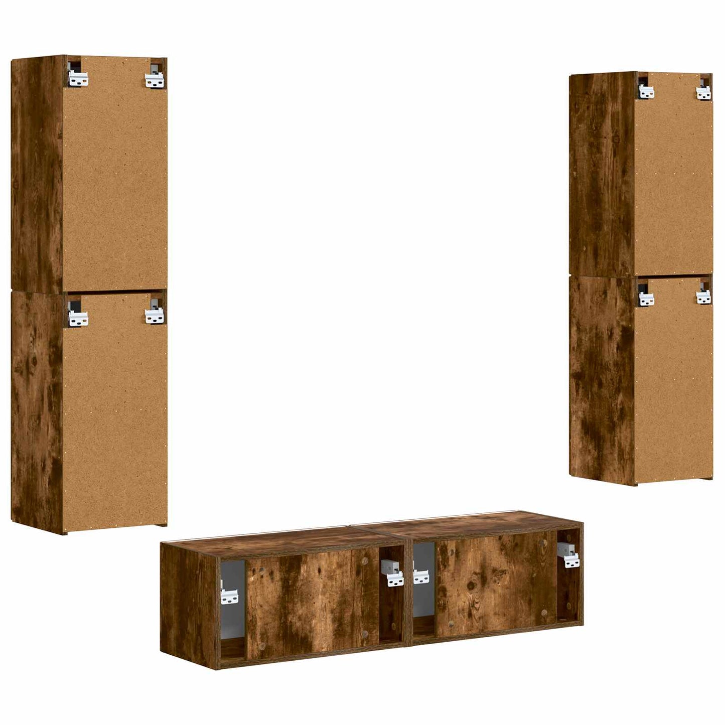 vidaXL TV-Schrankset 6 pcs Geräucherte Eiche Holzwerkstoff