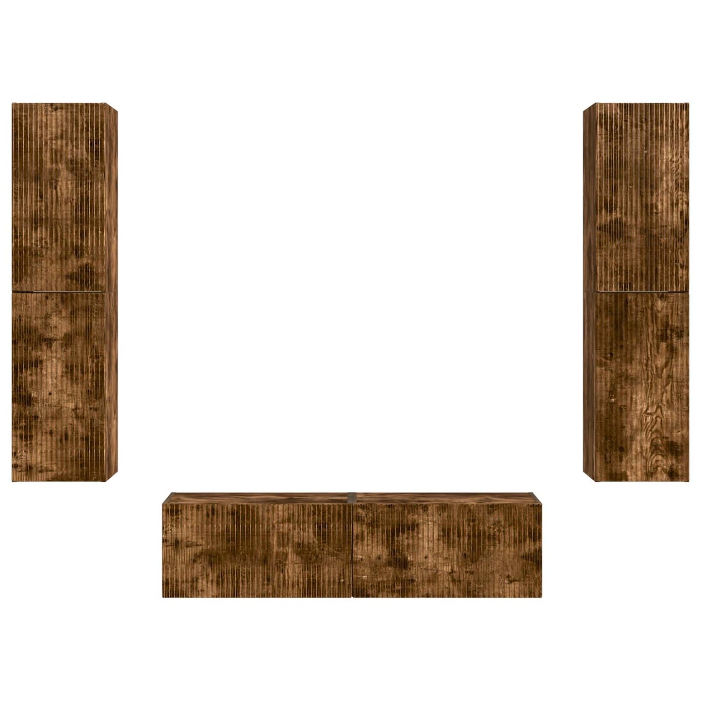 vidaXL TV-Schrankset 6 pcs Geräucherte Eiche Holzwerkstoff
