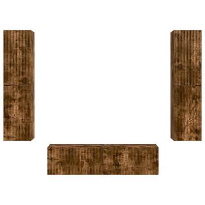 vidaXL TV-Schrankset 6 pcs Geräucherte Eiche Holzwerkstoff