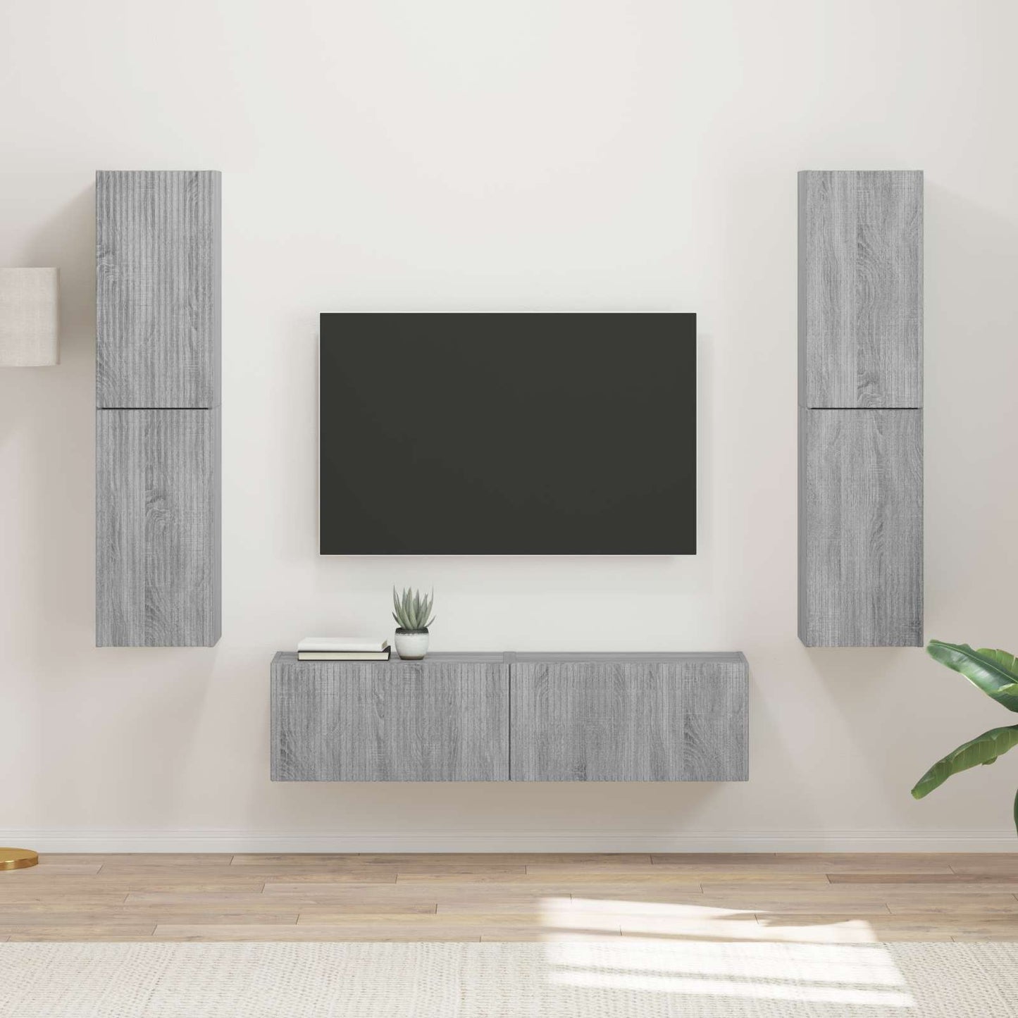 vidaXL TV-Schrankset 6 pcs Graues Sonoma Holzwerkstoff