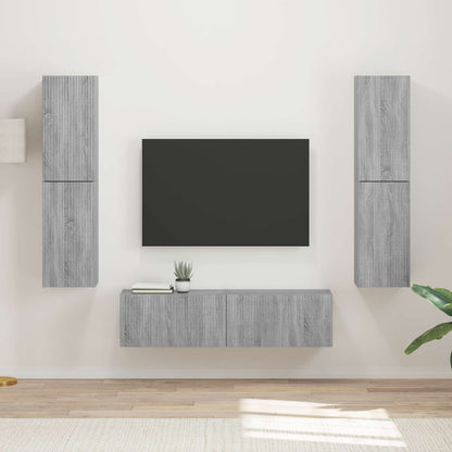 vidaXL TV-Schrankset 6 pcs Graues Sonoma Holzwerkstoff