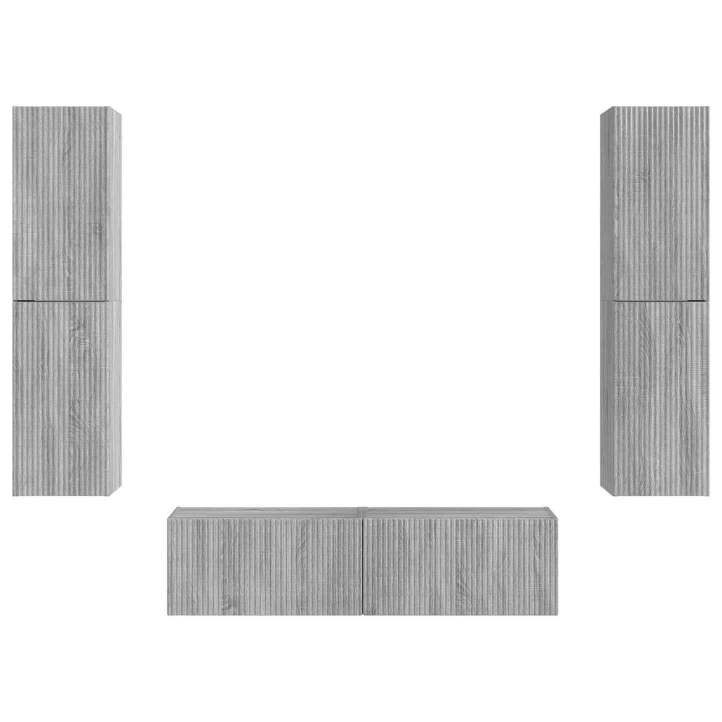 vidaXL TV-Schrankset 6 pcs Graues Sonoma Holzwerkstoff