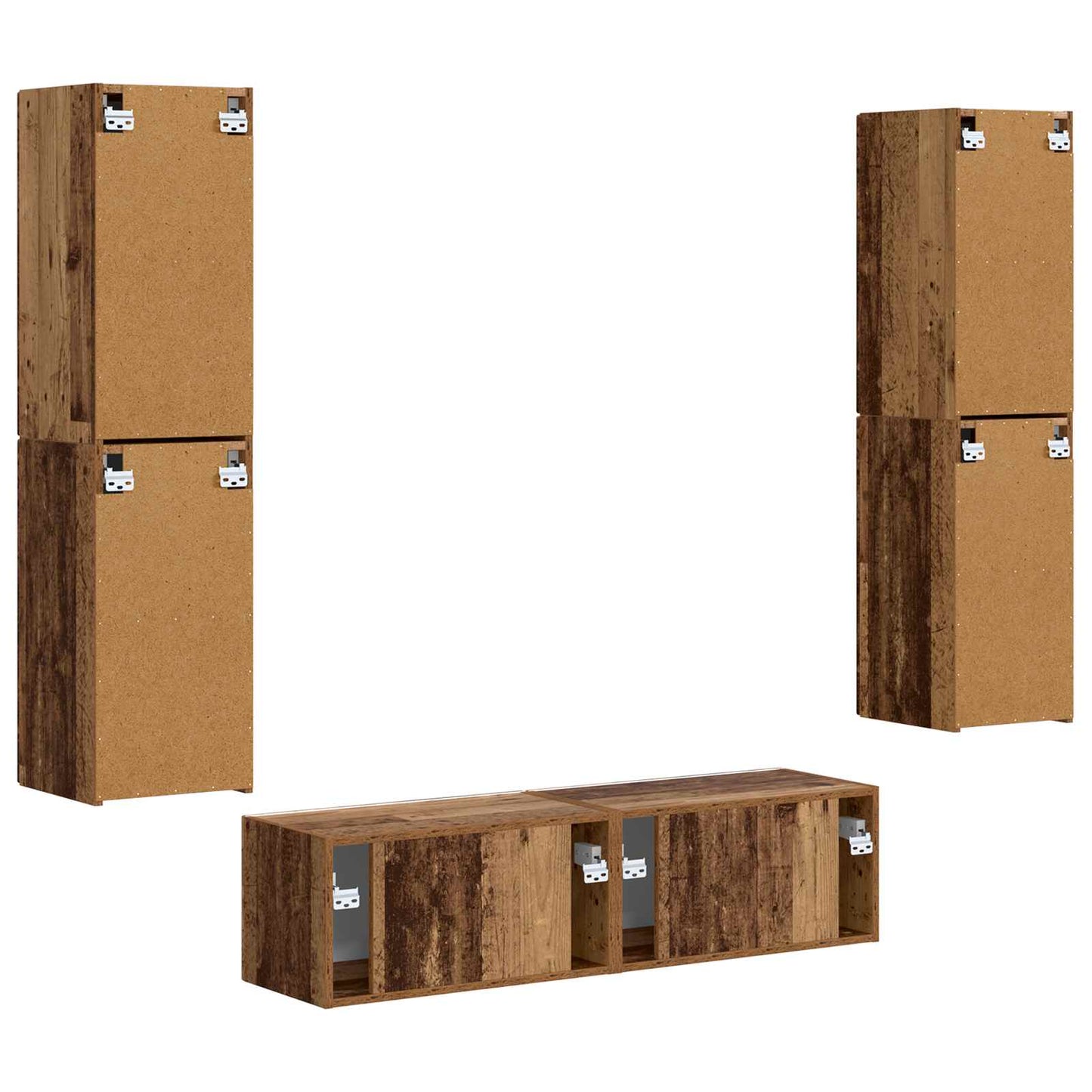 vidaXL TV-Schrankset 6 pcs Altholz Holzwerkstoff