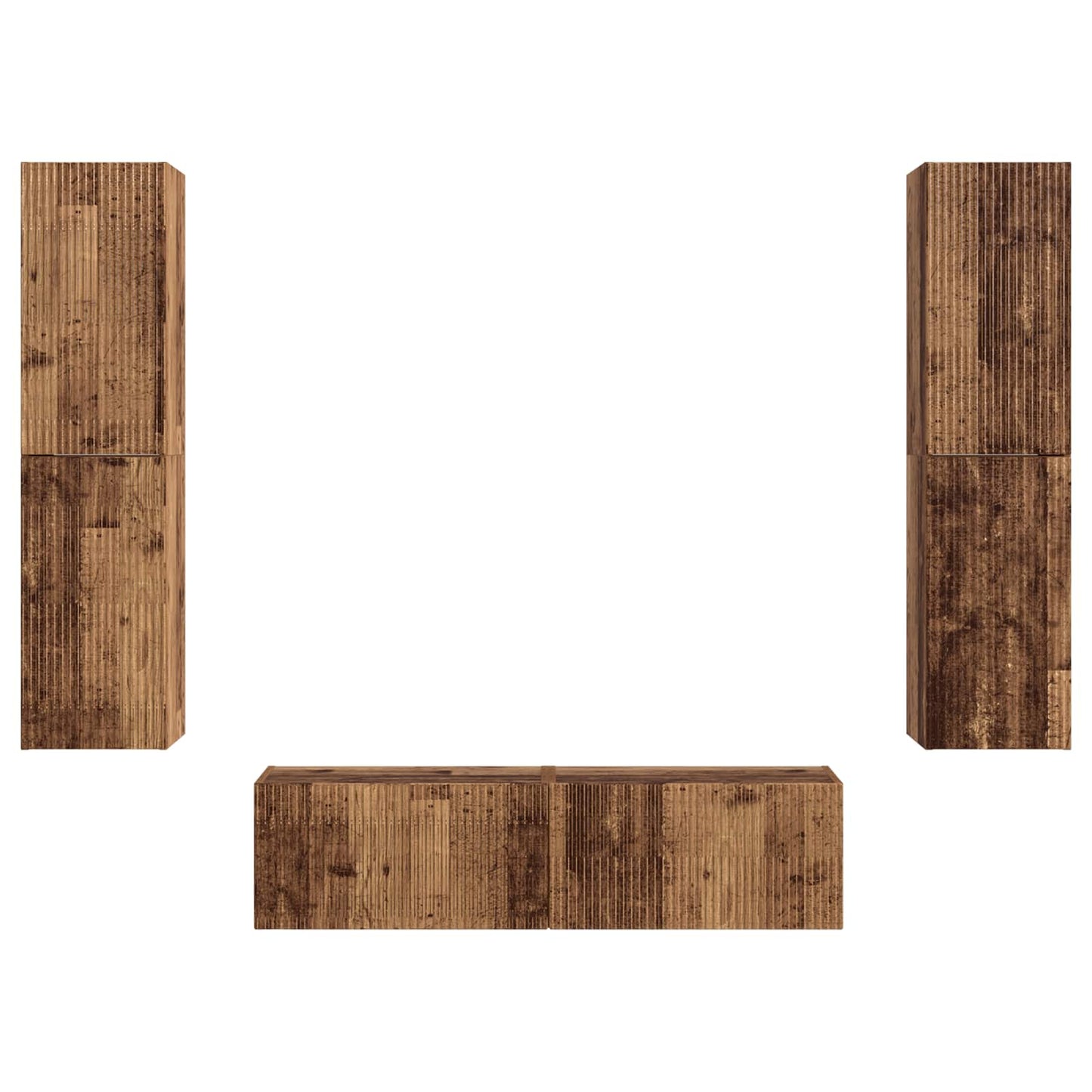 vidaXL TV-Schrankset 6 pcs Altholz Holzwerkstoff