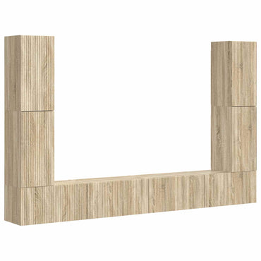 vidaXL TV-Schrankset 8 pcs Sonoma-Eiche Holzwerkstoff