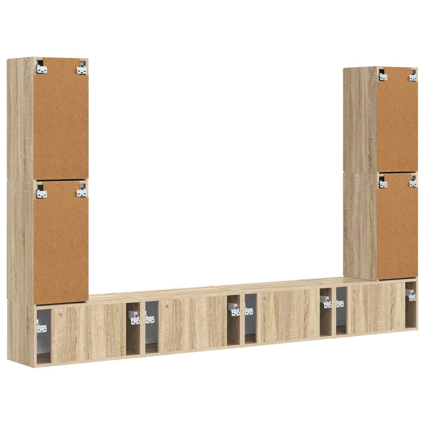 TV-Schrankset 8 pcs Sonoma-Eiche Holzwerkstoff