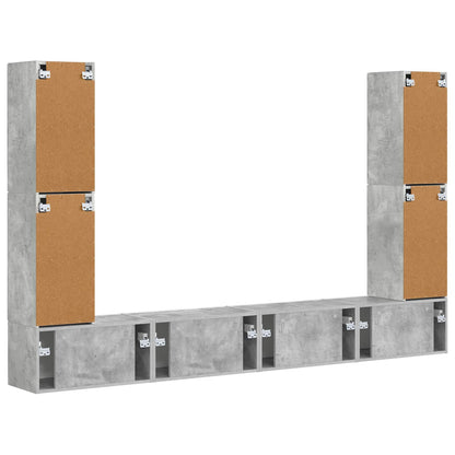 TV-Schrankset 8 pcs Beton Grau Holzwerkstoff