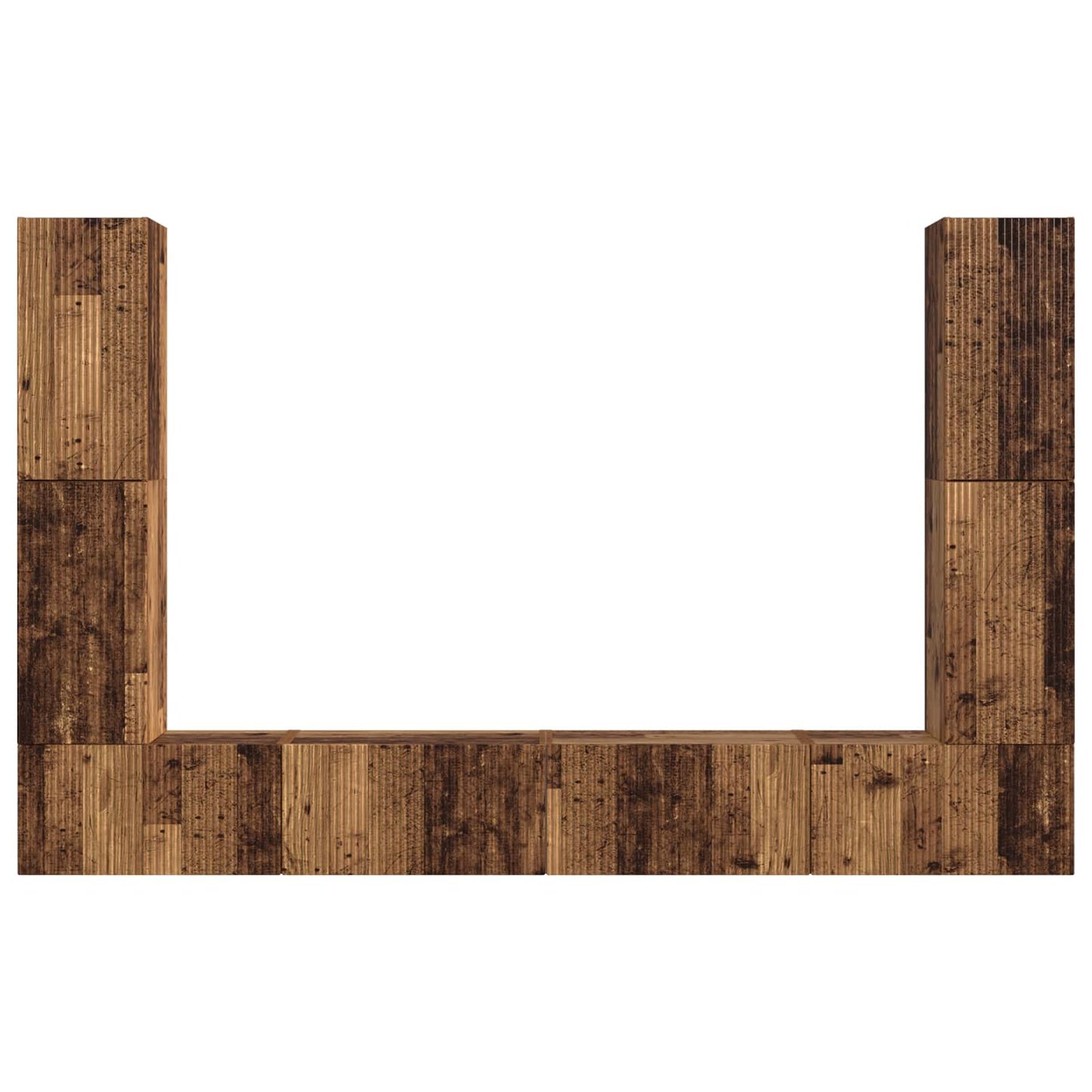 TV-Schrankset 8 pcs Altholz Holzwerkstoff