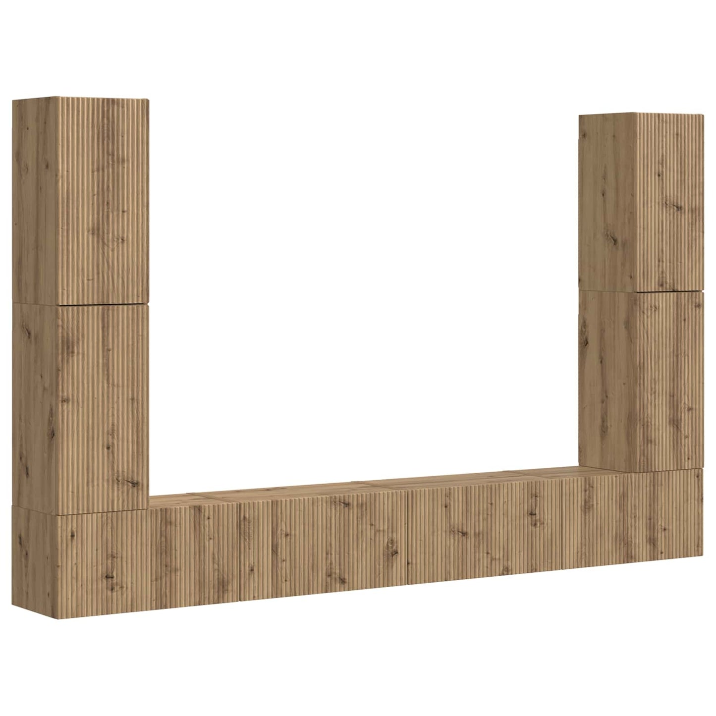 TV-Schrankset 8 pcs Artisan-Eiche Holzwerkstoff