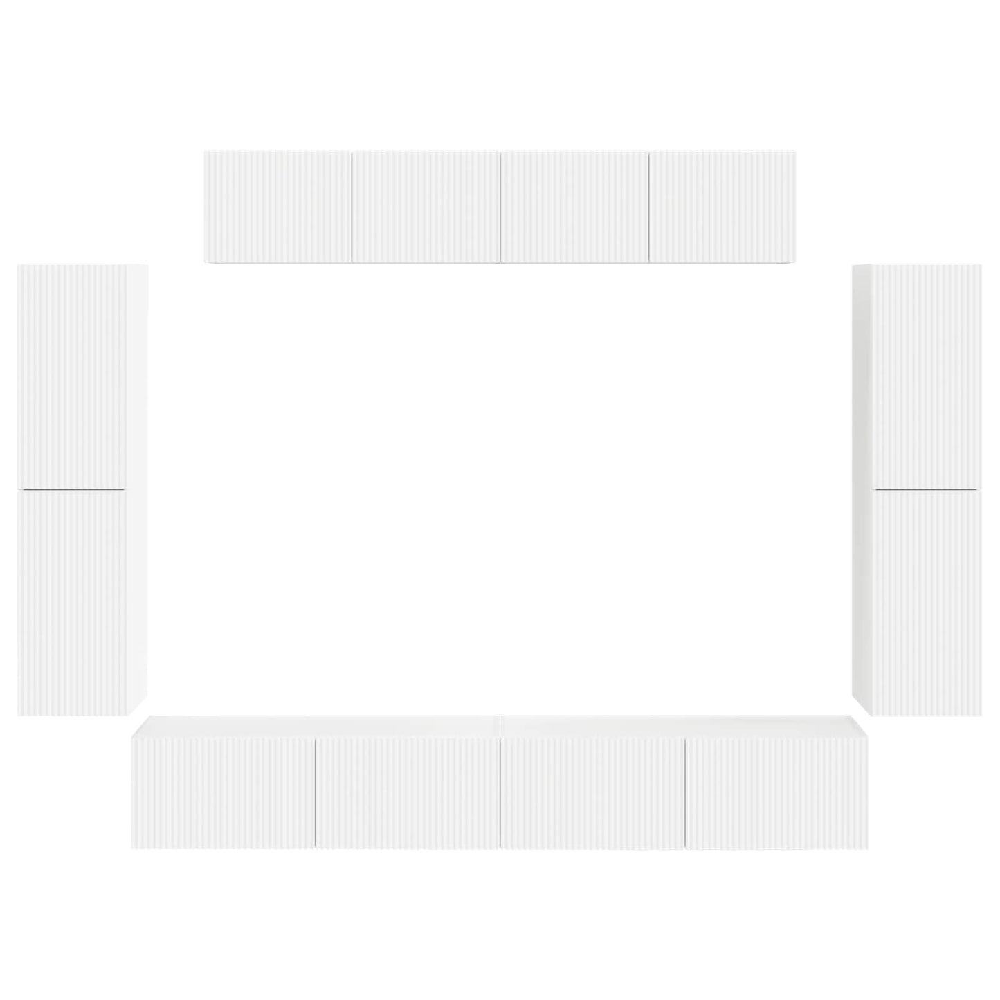 TV-Schränk 8 pcs Weiß