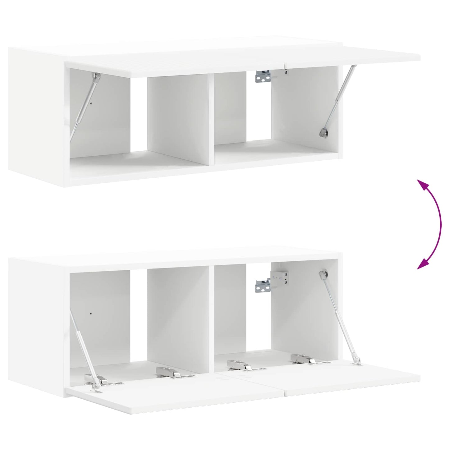 vidaXL TV-Schränk 8 pcs Weiß